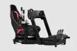 Next Level Racing   Aluminum; Carbon Steel   Racing Simulator Cockpit   GTElite Wheel Plate Edition   Black