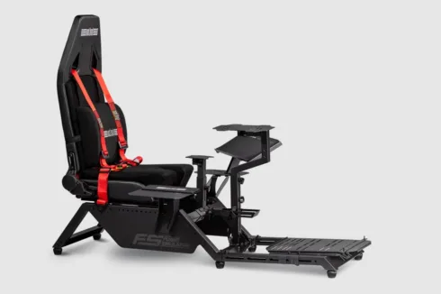 Next Level Racing   Flight Simulator Cockpit   Black and Red