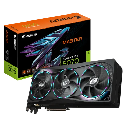 Gigabyte AORUS GeForce RTX 5070 MASTER 12G su 12 GB atminties