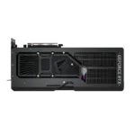 Vaizdo plokštė Gigabyte AORUS GeForce RTX 5070 MASTER 12G iš šono, rodo HDMI ir DisplayPort jungtis