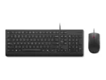 Lenovo Essential   Keyboard and Mouse Combo   Wired   US Euro   Black