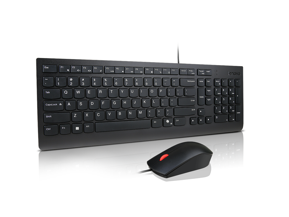 466892-4x31r64446-195892115175-0.webp Lenovo Essential Wired Combo Keyboard and Mouse Keyboard and Mouse Set Wired Mouse included Nordic Black