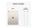 Apple   iPad Air Wi-Fi + Cellular   13 ”   Starlight   IPS   2732 x 2048 pixels   Apple M3   8 GB   256 GB   3G   4G   5G   Wi-Fi   Front camera   12 MP   Rear camera   12 MP   Bluetooth   5.3   iPadOS   USB-C charging cable