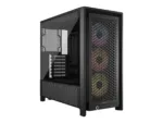 Corsair PC Case   Frame 4000D RS ARGB Modular   Black   Mid-Tower