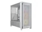 Corsair PC Case   Frame 4000D RS ARGB Modular   White   Mid-Tower