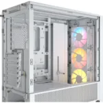 Corsair PC Case   Frame 4000D RS ARGB Modular   White   Mid-Tower