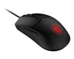Pelė MSI FORGE GM100, matoma iš šono, su RGB apšvietimu