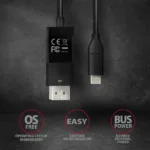 AXAGON Active cable   USB-C to DisplayPort   1.8 m