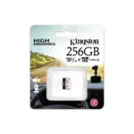 Kingston Endurance 95R microSDXC kortelė su matmenimis ir pakuote