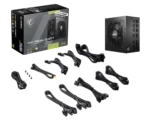 MSI Power Supply MAG A850GL PCIE5 II su matmenimis ir svoriu