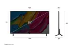 LG 55QNED80A3A   55   Smart TV   webOS   UHD   Black