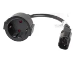 Lanberg   IEC 320 C14 to Schuko Adapter Cable for UPS   CA-C14E-10CC-0018-BK