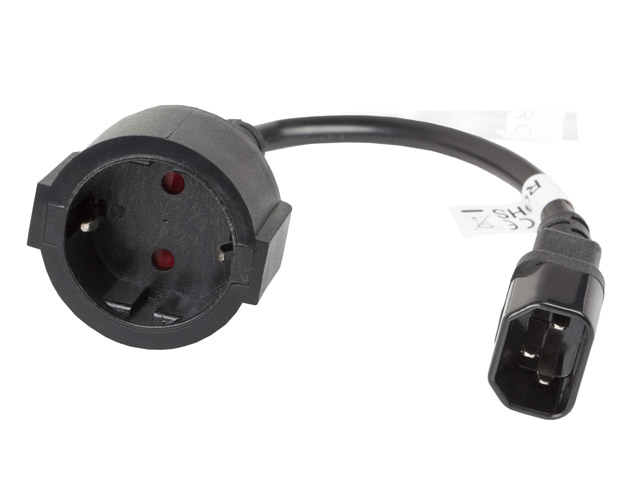 471853-ca-c14e-10cc-0018-bk-5901969409871-0.webp Lanberg IEC 320 C14 to Schuko Adapter Cable for UPS CA-C14E-10CC-0018-BK