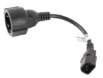 Lanberg   IEC 320 C14 to Schuko Adapter Cable for UPS   CA-C14E-10CC-0018-BK