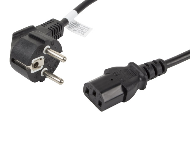471856-ca-c13c-11cc-0018-bk-5901969409734-0.webp Lanberg CEE 7/7 to IEC 320 C13 Power Cord CA-C13C-11CC-0018-BK