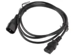 Lanberg   IEC 320 C13 to C14 Cable   CA-C13E-10CC-0018-BK