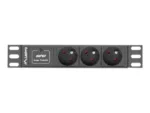 Lanberg Power Distribution Unit (PDU) 10″ 1U 16A 2m 3x French Outlets   PDU-03E-0200-BK