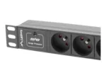 Lanberg Power Distribution Unit (PDU) 10″ 1U 16A 2m 3x French Outlets   PDU-03E-0200-BK