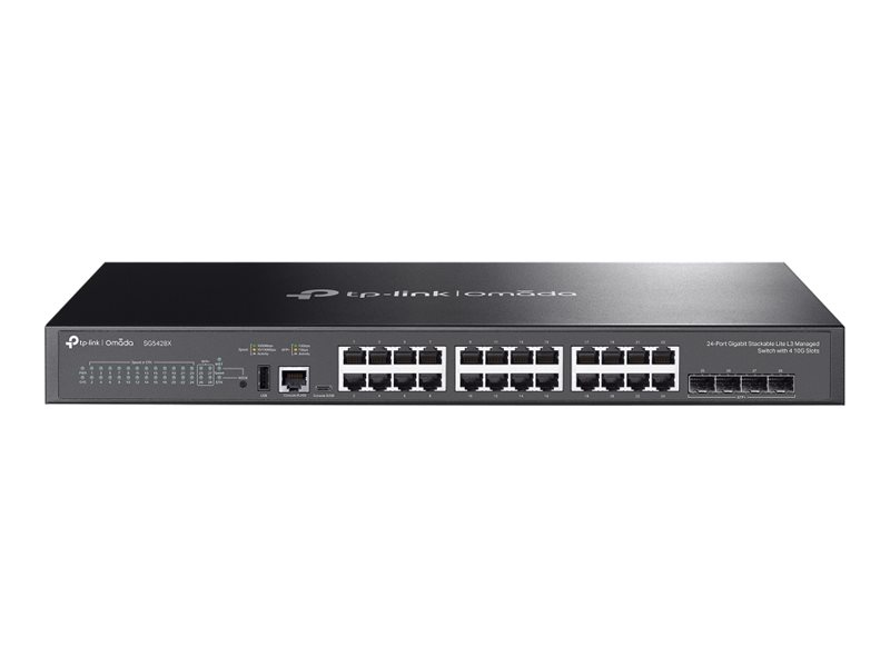 472643-sg5428x-0.webp TP-LINK SG5428X Omada 24-Port Gigabit Stackable Lite L3 Managed Switch with 4× 10G Slots TP-LINK