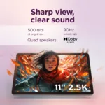 Lenovo Idea Tab Wi-Fi (w/o power adapter)   ZAFR0405SE   11 ”   Luna Grey   IPS   2560 x 1600 pixels   MediaTek   Dimensity 6300   8 GB   Soldered LPDDR4x   128 GB   Wi-Fi   Front camera   5 MP   Rear camera   8 MP   Bluetooth   5.2   Android   15 (OS upgrades until Android 17 and 4 years security patches)   Warranty 24 month(s)   Lenovo Tab Pen, USB-A to USB-C cable, Manual