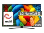 LG 50NANO81A3A   50   Smart TV   webOS 25   UHD   Black