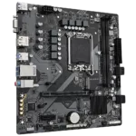Gigabyte B760M E   Processor family Intel   Processor socket LGA1700   DDR5   Supported hard disk drive interfaces M.2, SATA   Number of SATA connectors 4