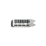 Vaizdo plokštė Gigabyte GeForce RTX 5060 Ti, šoninis vaizdas su HDMI ir DisplayPort prievadais