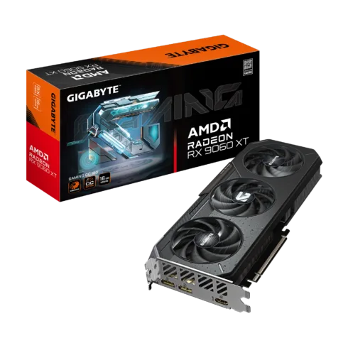 Gigabyte Radeon RX 9060 XT GAMING OC 16G su 16 GB GDDR6 atmintimi