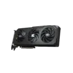 Vaizdo plokštė Gigabyte Radeon RX 9060 XT, šoninis vaizdas su HDMI ir DisplayPort prievadais