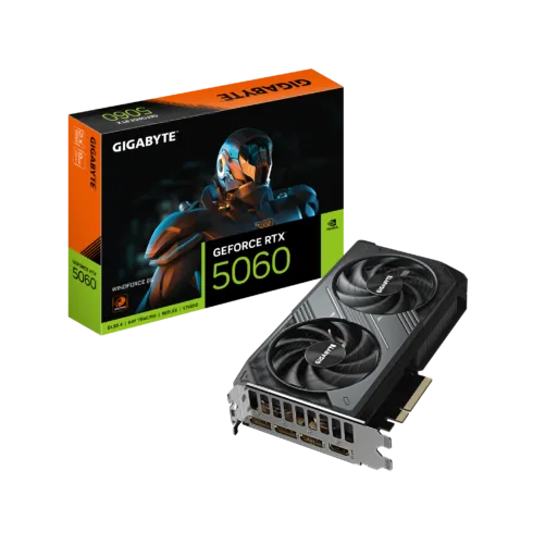 Gigabyte GeForce RTX 5060 WINDFORCE 8G   NVIDIA   8 GB   GeForce RTX 5060   GDDR7   HDMI ports quantity 1   PCI-E 5.0