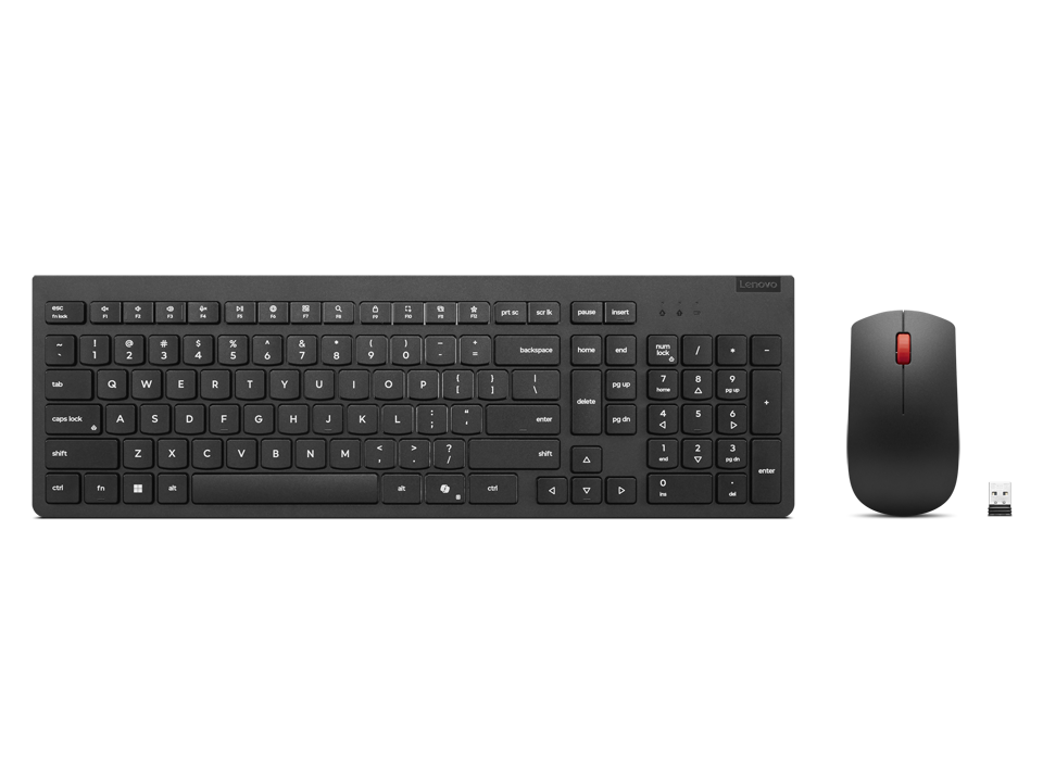 474973-4x31r64481-195892116721-0.webp Lenovo Essential Keyboard and Mouse Combo Wireless Russian/Cyrillic Black 2.4 GHz