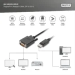 Digitus Adapter Cable, DP – DVI   DisplayPort   2 m