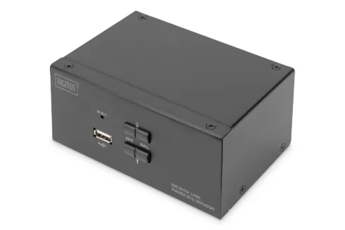 Digitus KVM Switch, 2-Port, Dual Display, 4K, DisplayPort   DS-12862