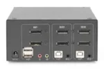 Digitus KVM Switch, 2-Port, Dual Display, 4K, DisplayPort   DS-12862
