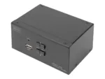 Digitus KVM Switch, 2-Port, Dual Display, 4K, DisplayPort   DS-12862