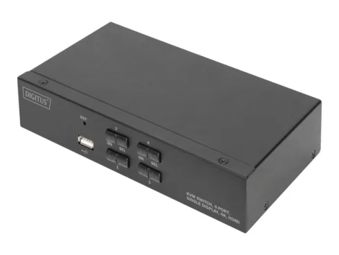 Digitus KVM Switch, 4 Port, Single Display, 4K, HDMI   DS-12880