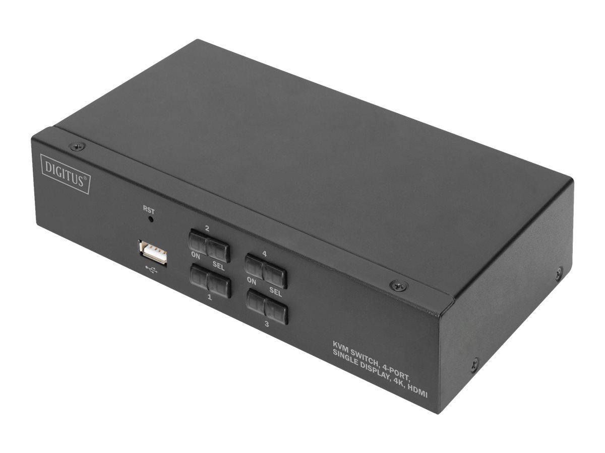 475495-ds-12880-4016032468639-0.webp Digitus KVM Switch, 4 Port, Single Display, 4K, HDMI DS-12880
