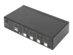 Digitus KVM Switch, 4 Port, Single Display, 4K, HDMI   DS-12880