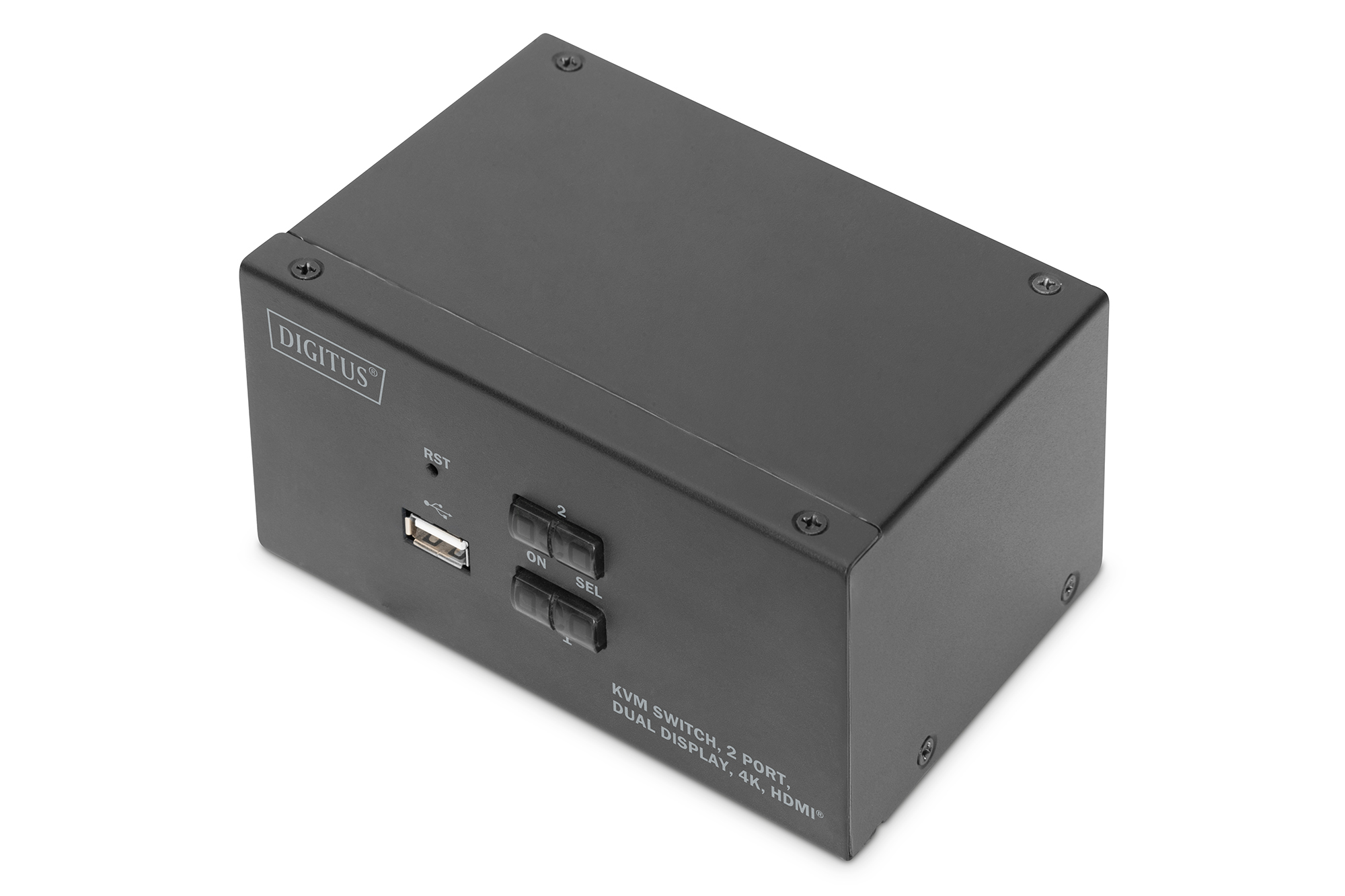 475498-ds-12860-4016032467168-0.webp Digitus KVM Switch, 2 Port, Dual Display, 4K, HDMI DS-12860