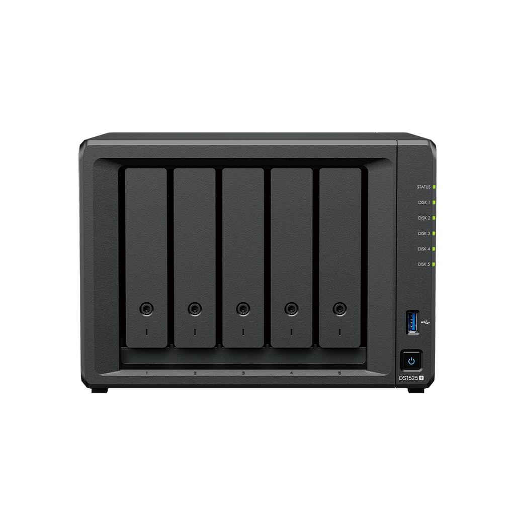 476564-ds1525-4711174726011-0.webp Synology DiskStation DS1525+ AMD Ryzen V1500B 8 GB DDR4 Black