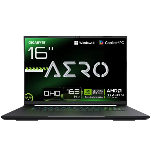 Gigabyte AERO X16 Gaming 1VH   Space Gray   16 ”   IPS   WQXGA   IPS pixels   165 Hz   Anti-glare   AMD Ryzen Al 7   350   16 GB   SO-DIMM DDR5   Solid-state drive capacity 1000 GB   NVIDIA GeForce RTX 5060   GDDR7   8 GB   Windows 11 Home   802.11ax   Bluetooth version 5.2   Keyboard language US international   Keyboard backlit   Warranty 24 month(s)   Battery warranty 12 month(s)