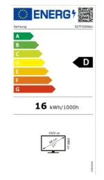 Monitorius Samsung LS27F320GAUXEN, šoninis vaizdas su HDMI prievadų išdėstymu