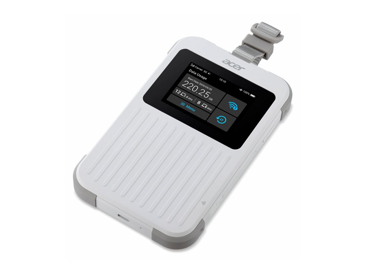477581-ff-g2vta-001-4711474173720-0.webp Acer Connect M6E Wi-Fi 5G Mobile Hotspot FF.G2VTA.001 802.11ax Mesh Support No MU-MiMO No 5G
