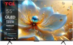 TCL 4K QLED TV   55T8C   55   Smart TV   Google TV   Black