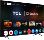 TCL 4K QLED TV   55T8C   55   Smart TV   Google TV   Black