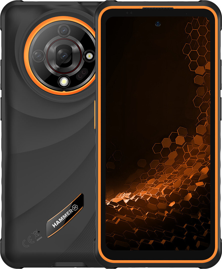477818-tel001058-5902983638315-0.webp Hammer Iron 6 Black 6.56 ” IPS 1612 x 720 pixels Mediatek Internal RAM 6 GB 128 GB Dual SIM 4G Main camera resolution 48 MP Android 14 6050 mAh