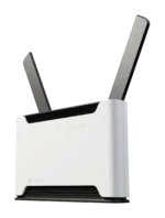 MikroTik Chateau 5G R17 ax maršrutizatorius, šoninis vaizdas su Ethernet prievadais