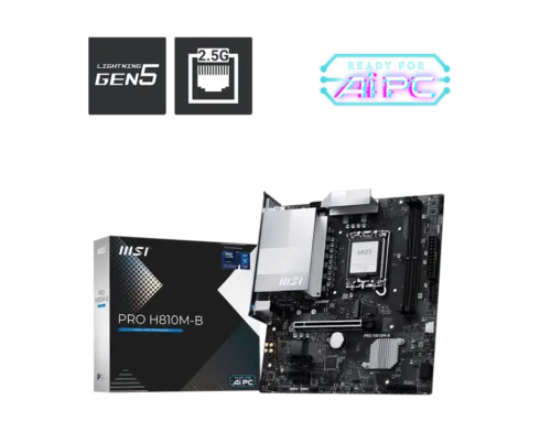 MSI PRO H810M-B motininė plokštė su Intel H810 procesoriaus lizdu LGA1851