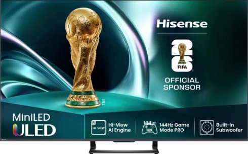 Hisense Mini LED TV   65U7Q   65   Smart TV   VIDAA Smart OS   UHD   Black