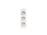 Lanberg Cable Power Strip, 3X French Outlets Quality-Grade Copper, 1.5 m   PS0-03E-0150-W